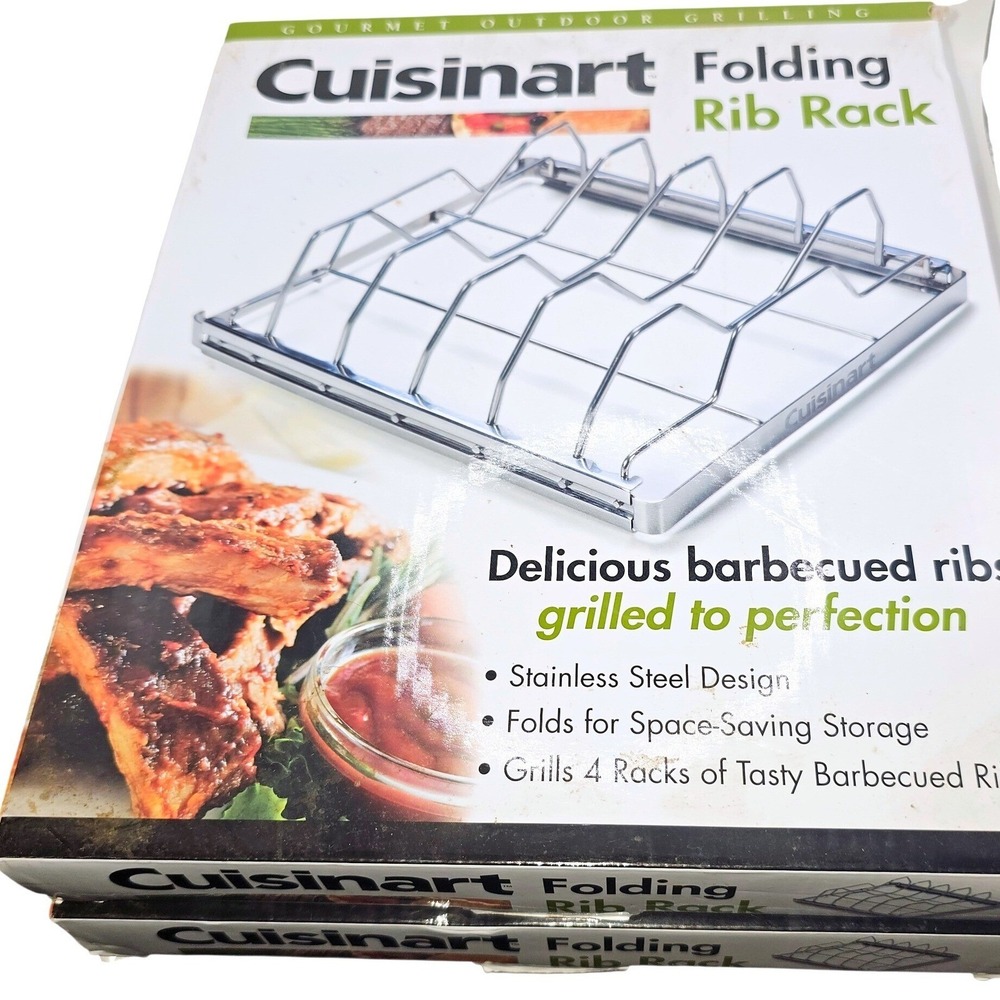 Cuisinart Four Rib Folding Rack New In Box - Picture 7 of 7